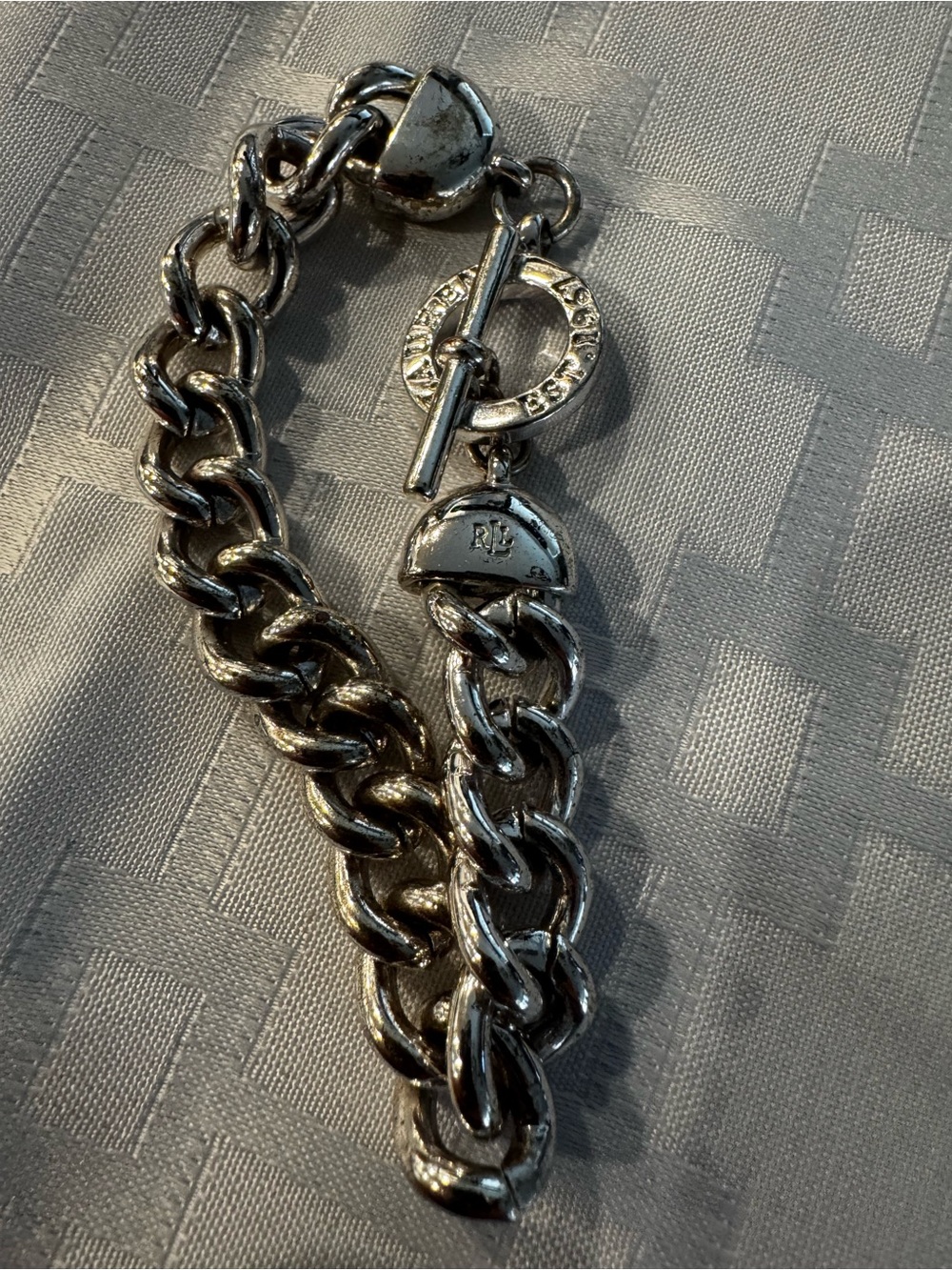 Ralph Lauren silver-toned curb chain bracelet